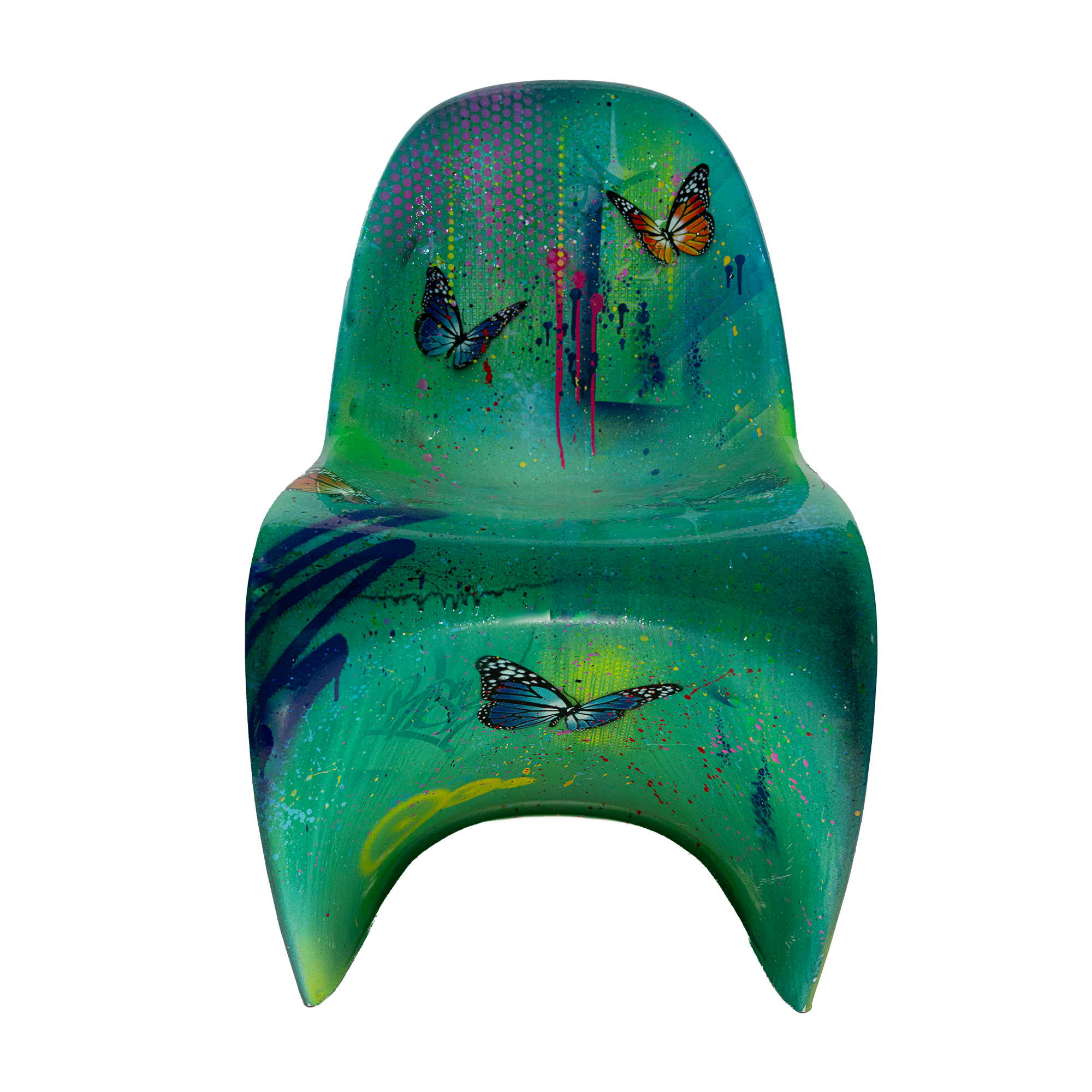 Eames x Risk Rock green one-of-one collector chair