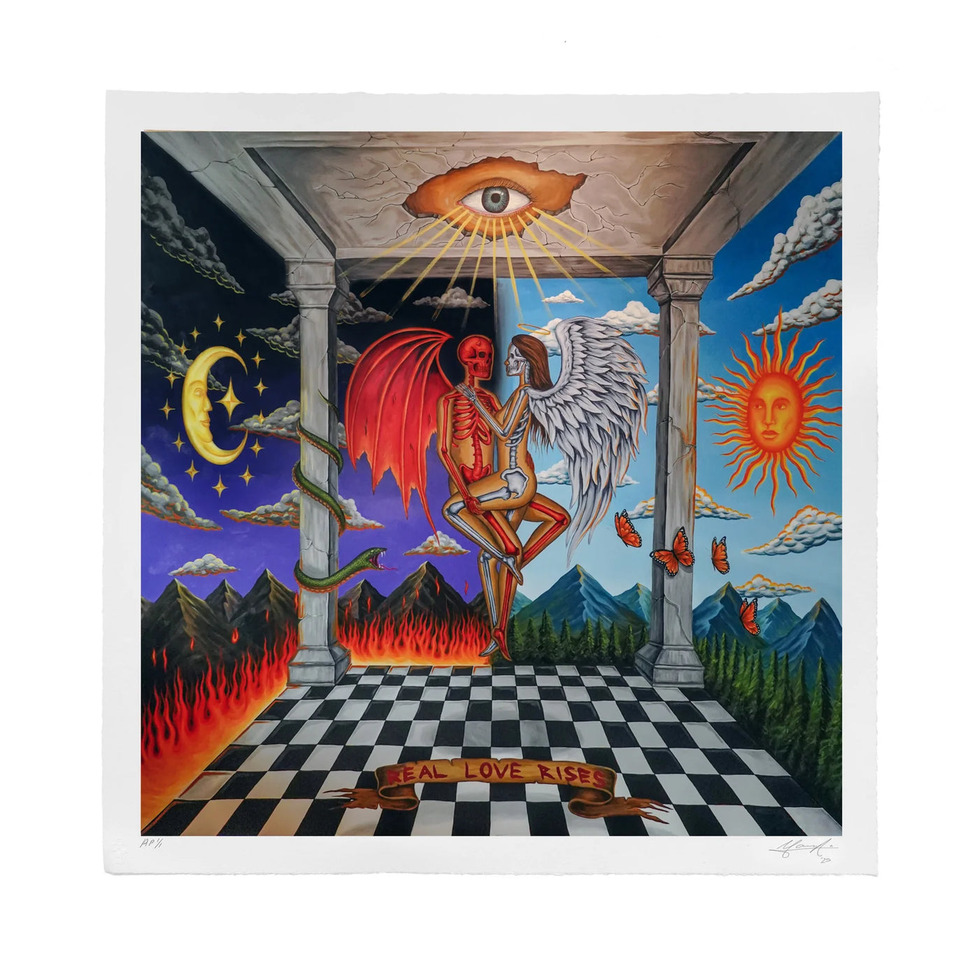 Real Love Rises signed archival print by Marcos Alvarado