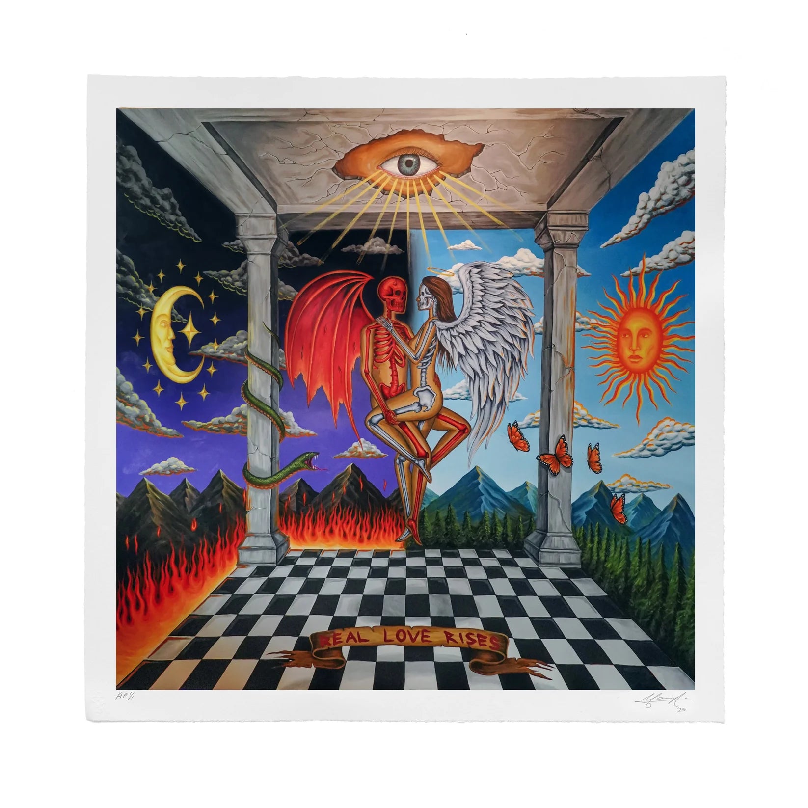 Real Love Rises signed archival print by Marcos Alvarado