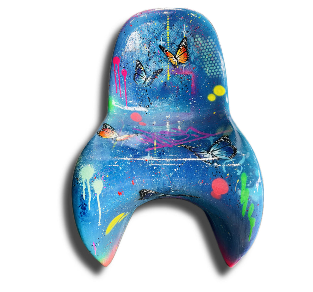Eames x Risk Rock blue one-of-one collector chair