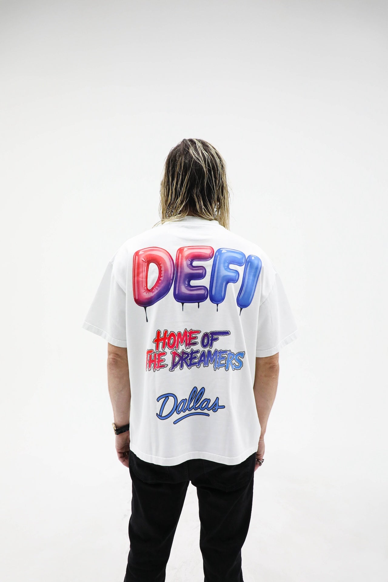 Home of the Dreamers white Gallery DeFi T-shirt
