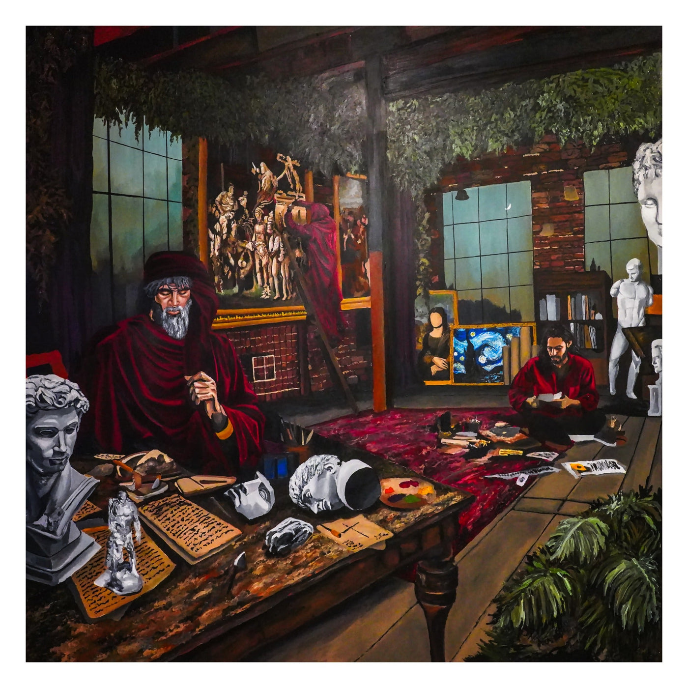 Makerspace by Russell Whitmore II — signed and numbered limited-edition 20 × 20 inch print on watercolor paper